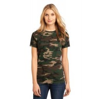 District Made® - Ladies Perfect Weight® Camo Crew Tee 