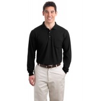 Port Authority® Long Sleeve Silk Touch™ Polo with Pocket